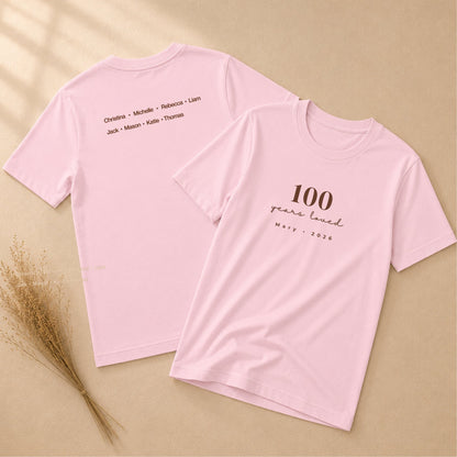 100 Years Loved - Celebrant Soft Pink Shirt