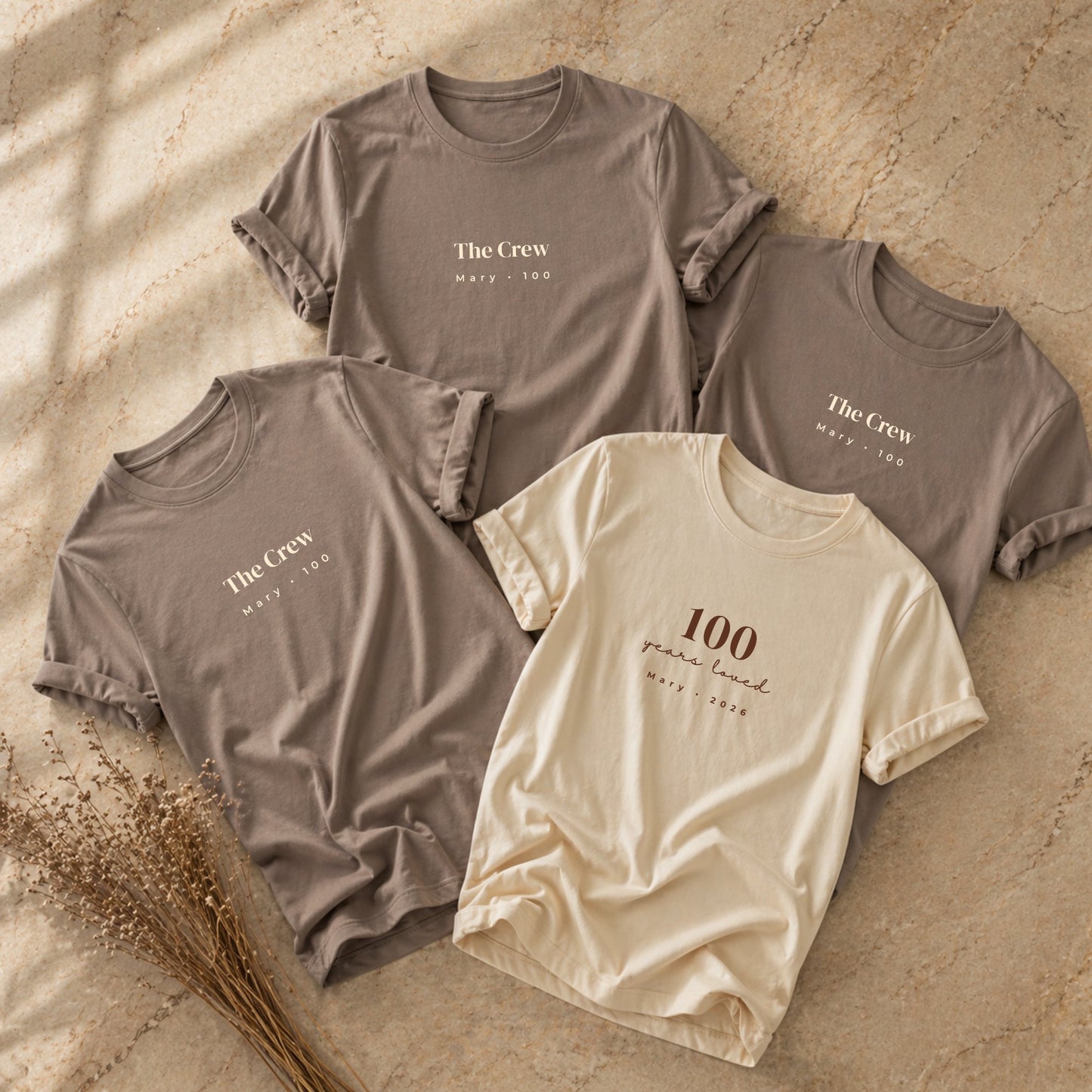 100 Years Loved - Cream & Pebble Set Bundle
