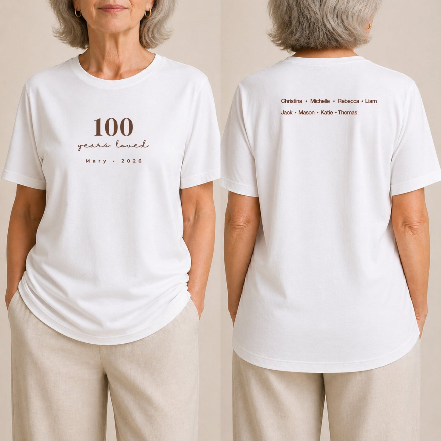100 Years Loved - Celebrant White Shirt