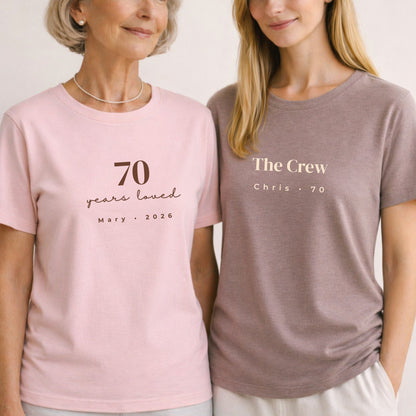 70 Years Loved Set - Blush & Pebble