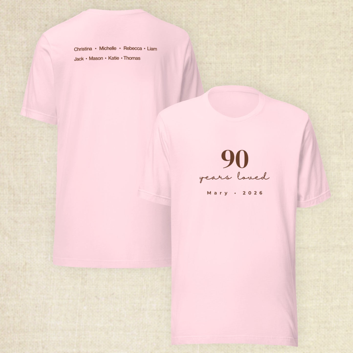 90 Years Loved - Celebrant Soft Pink