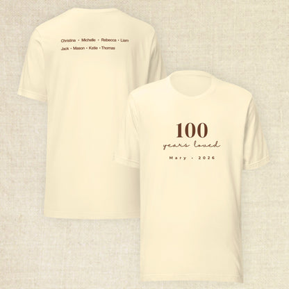 100 Years Loved - Celebrant Natural Shirt