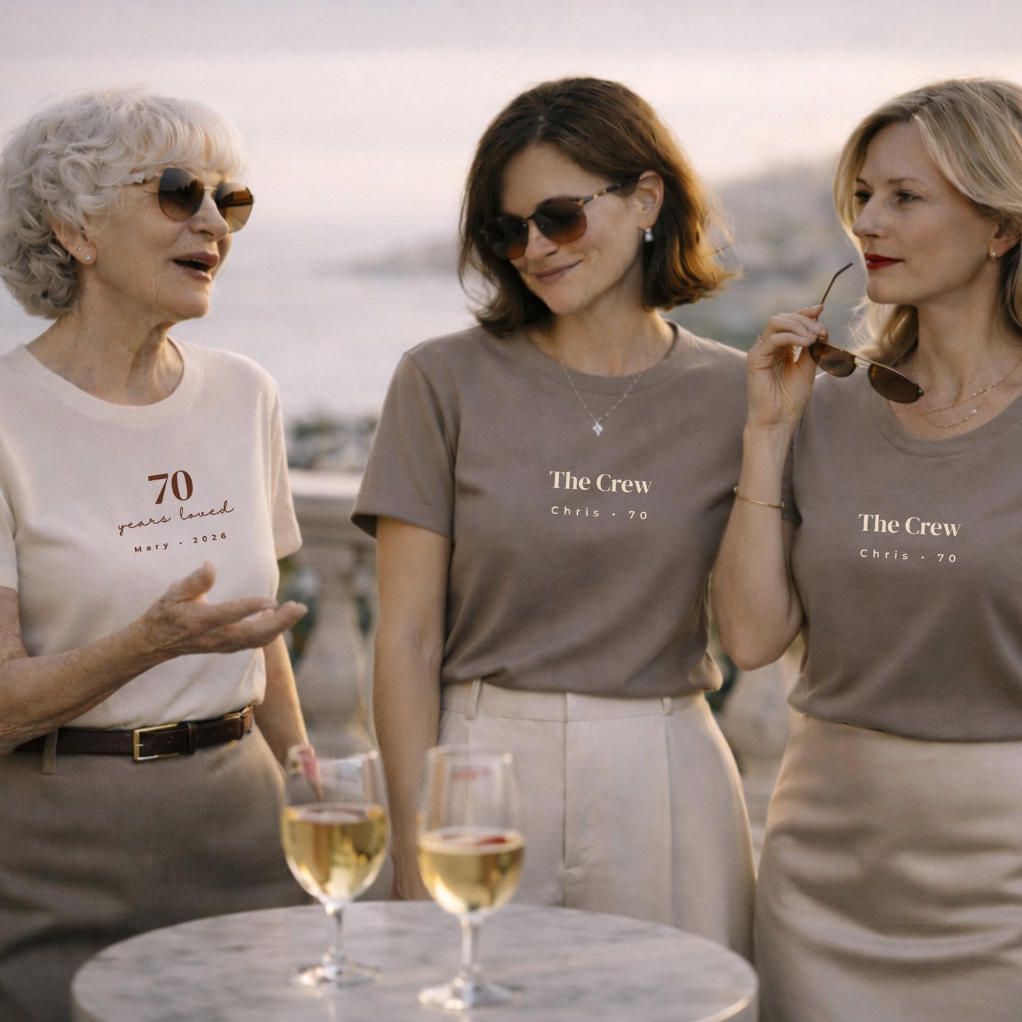 70 Years Loved Set - Cream & Pebble