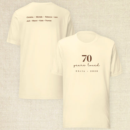 70 Years Loved Set - Cream & Pebble