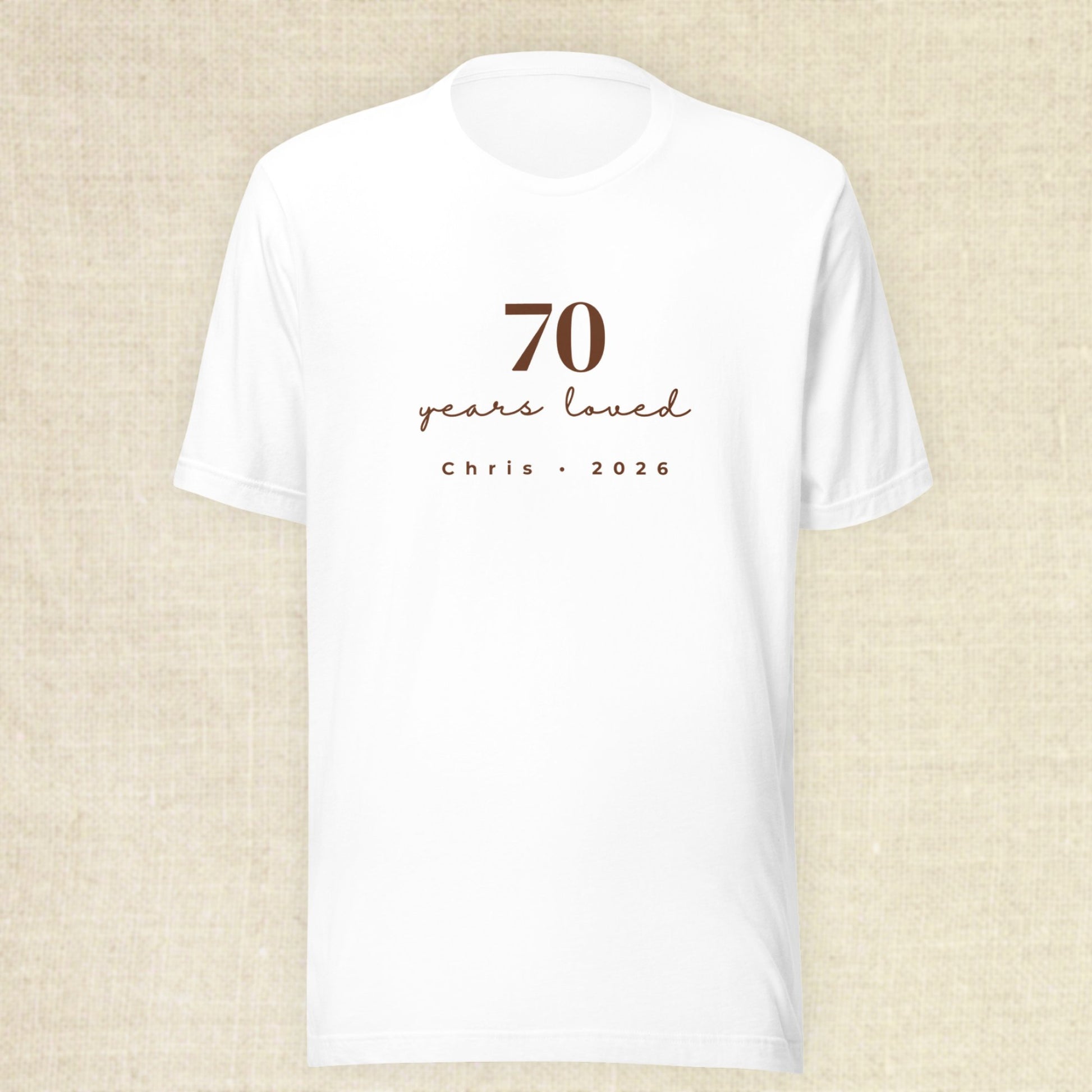 70 Years Loved - White Celebrant Shirt
