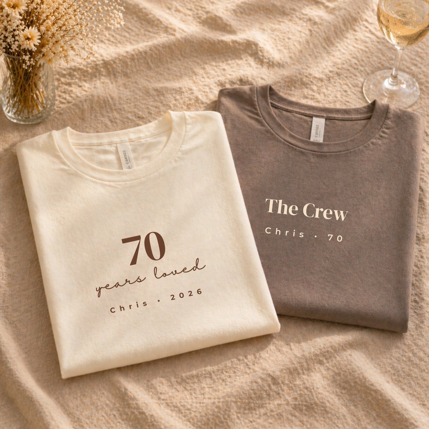 70 Years Loved Set - Cream & Pebble