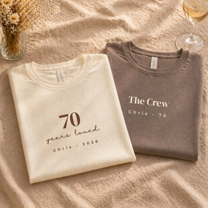 70 Years Loved Set - Cream & Pebble