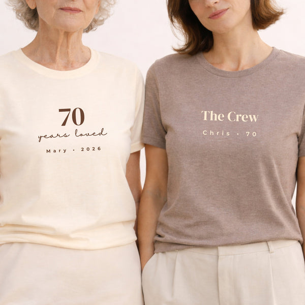70 Years Loved Set - Cream & Pebble