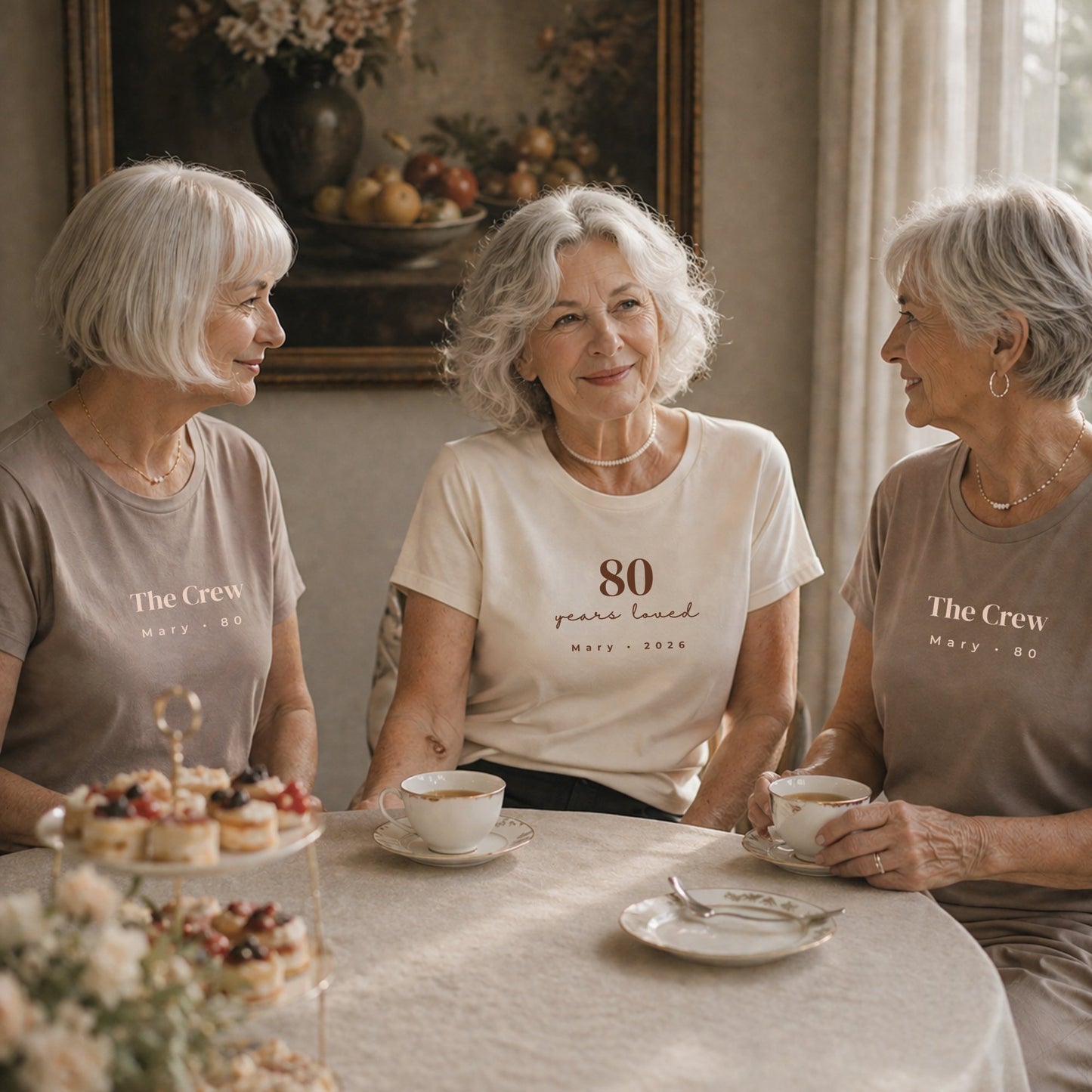 80 Years Loved Set - Cream & Pebble