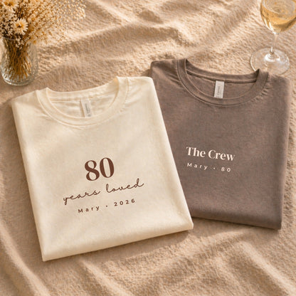 80 Years Loved Set - Cream & Pebble