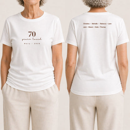 70 Years Loved - Celebrant White