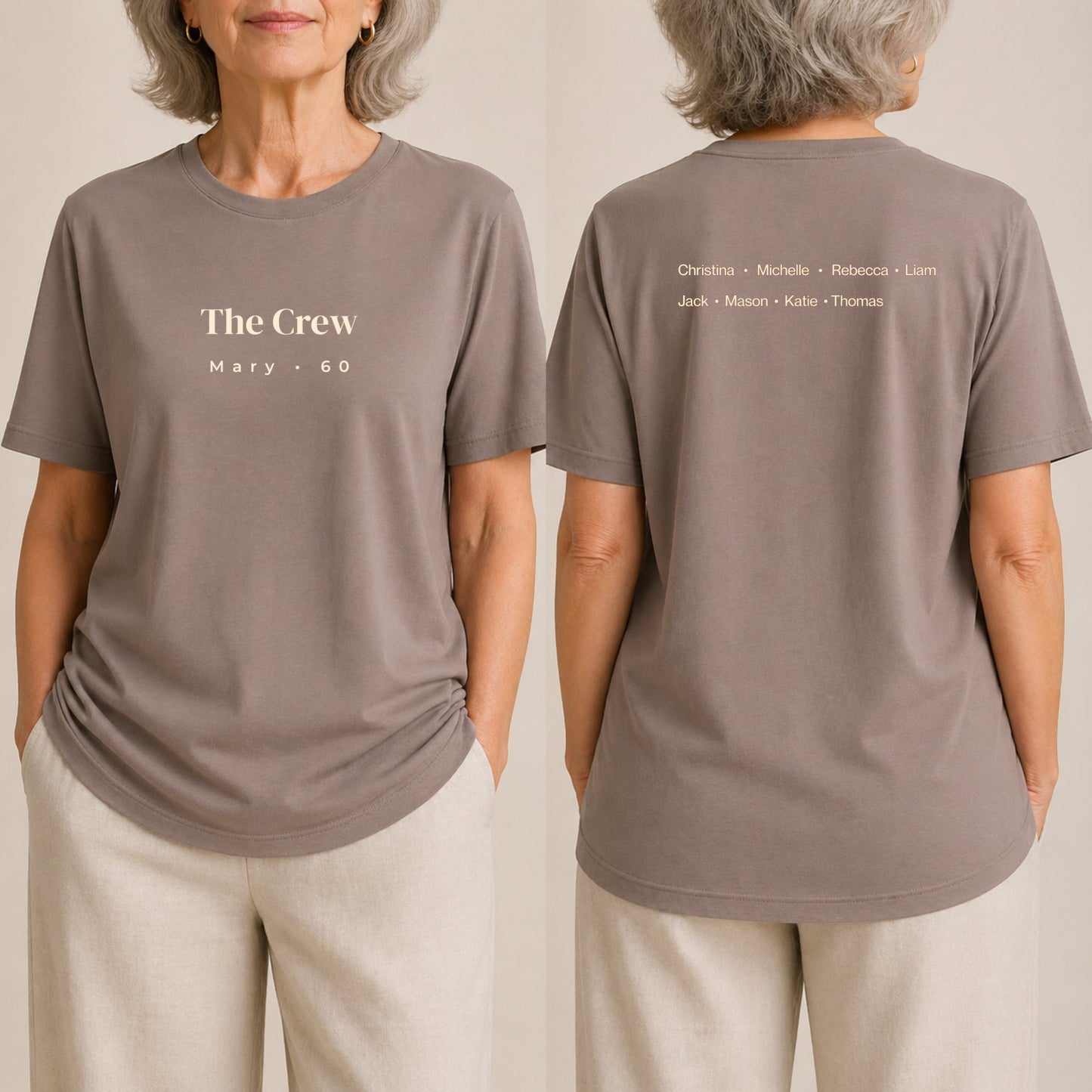 60 Years Loved - Blush & Pebble
