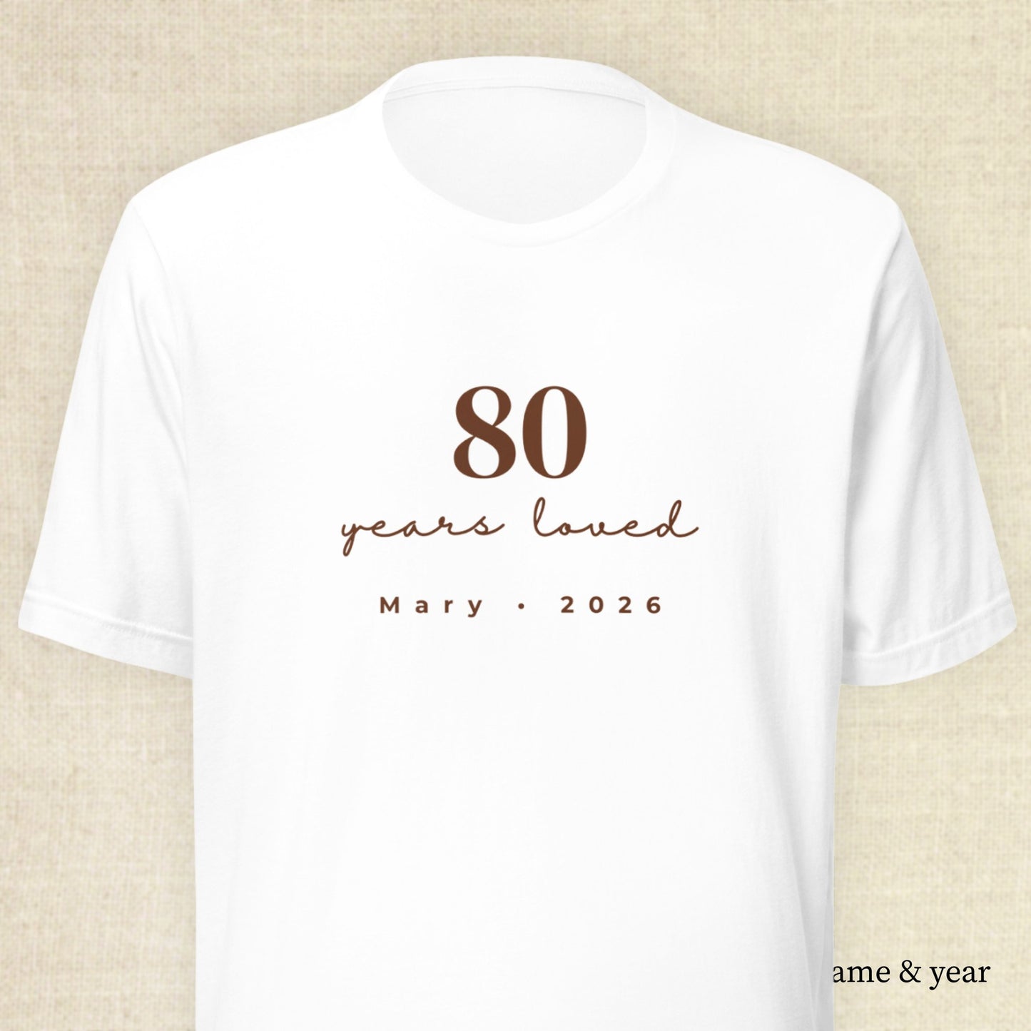 80 Years Loved - Celebrant White