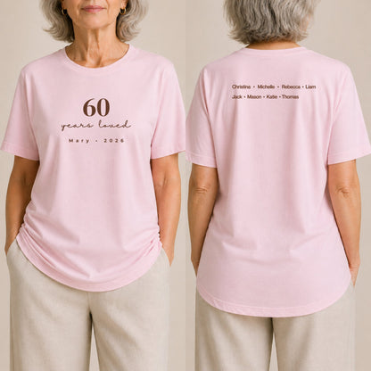 60 Years Loved - Celebrant Soft Pink Shirt