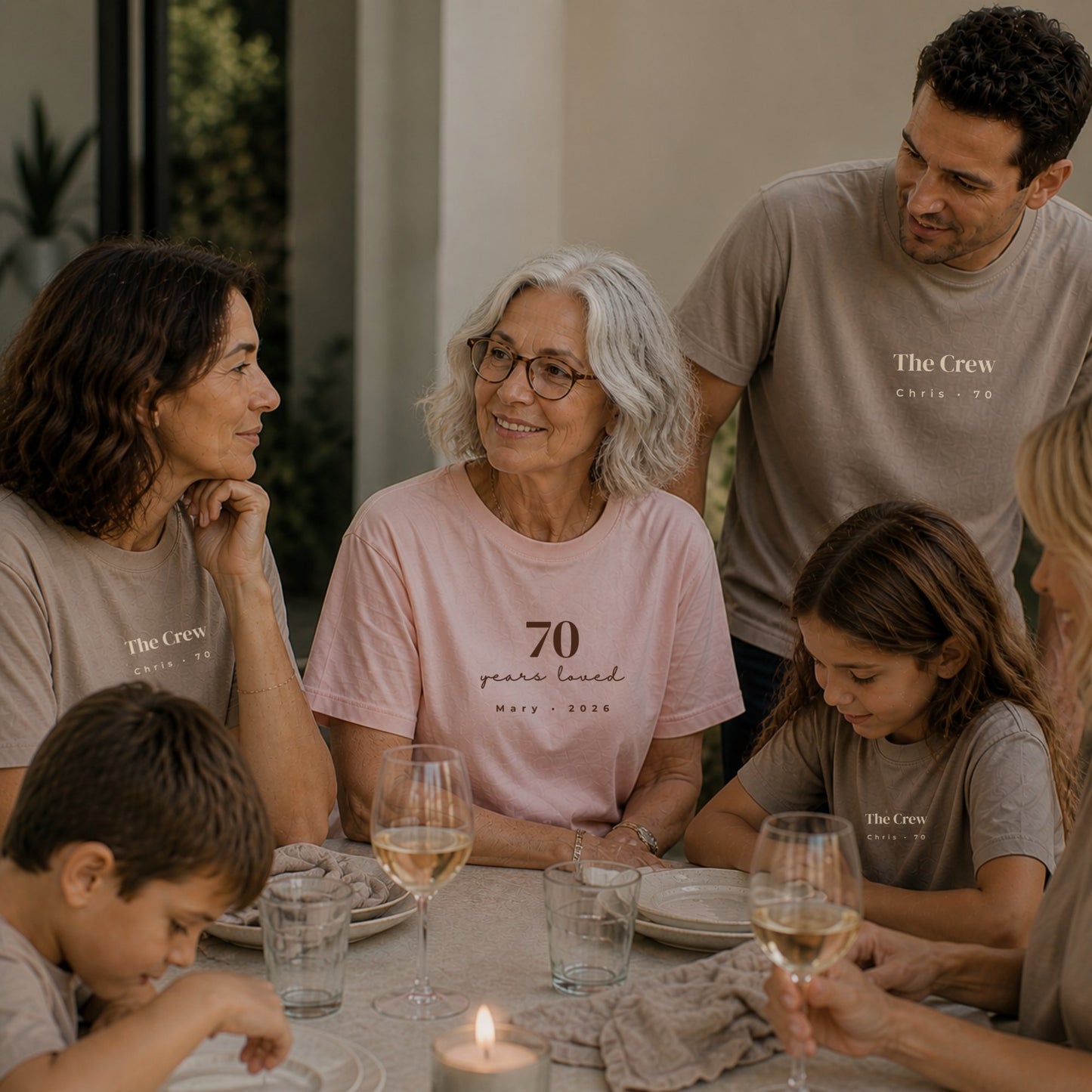 70 Years Loved Set - Blush & Pebble