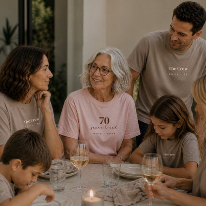 70 Years Loved Set - Blush & Pebble
