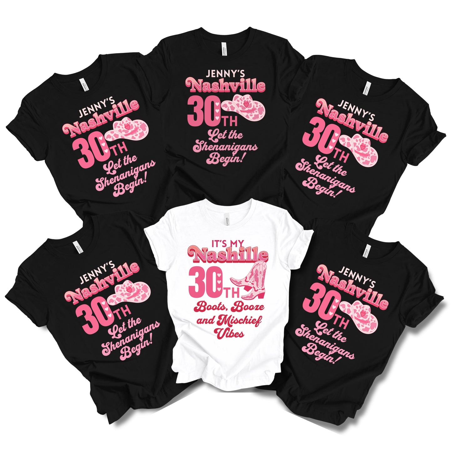 Nashville 30th birthday t-shirts - boots & booze