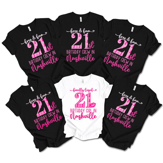 Nashville 21st birthday free & fun shirts