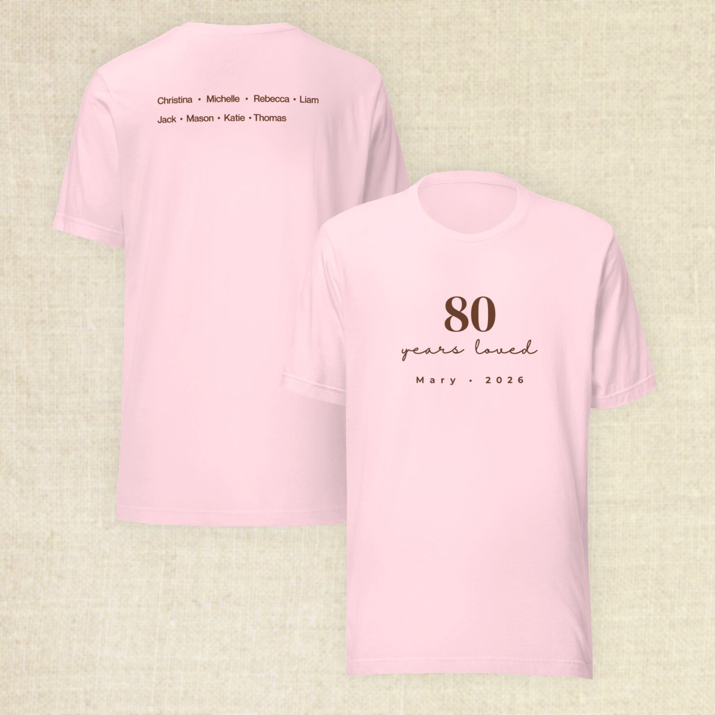 80 Years Loved Set - Blush & Pebble