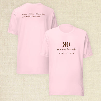 80 Years Loved Set - Blush & Pebble