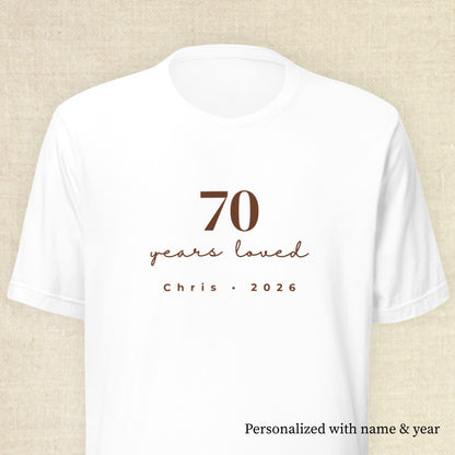 70 Years Loved - Celebrant White