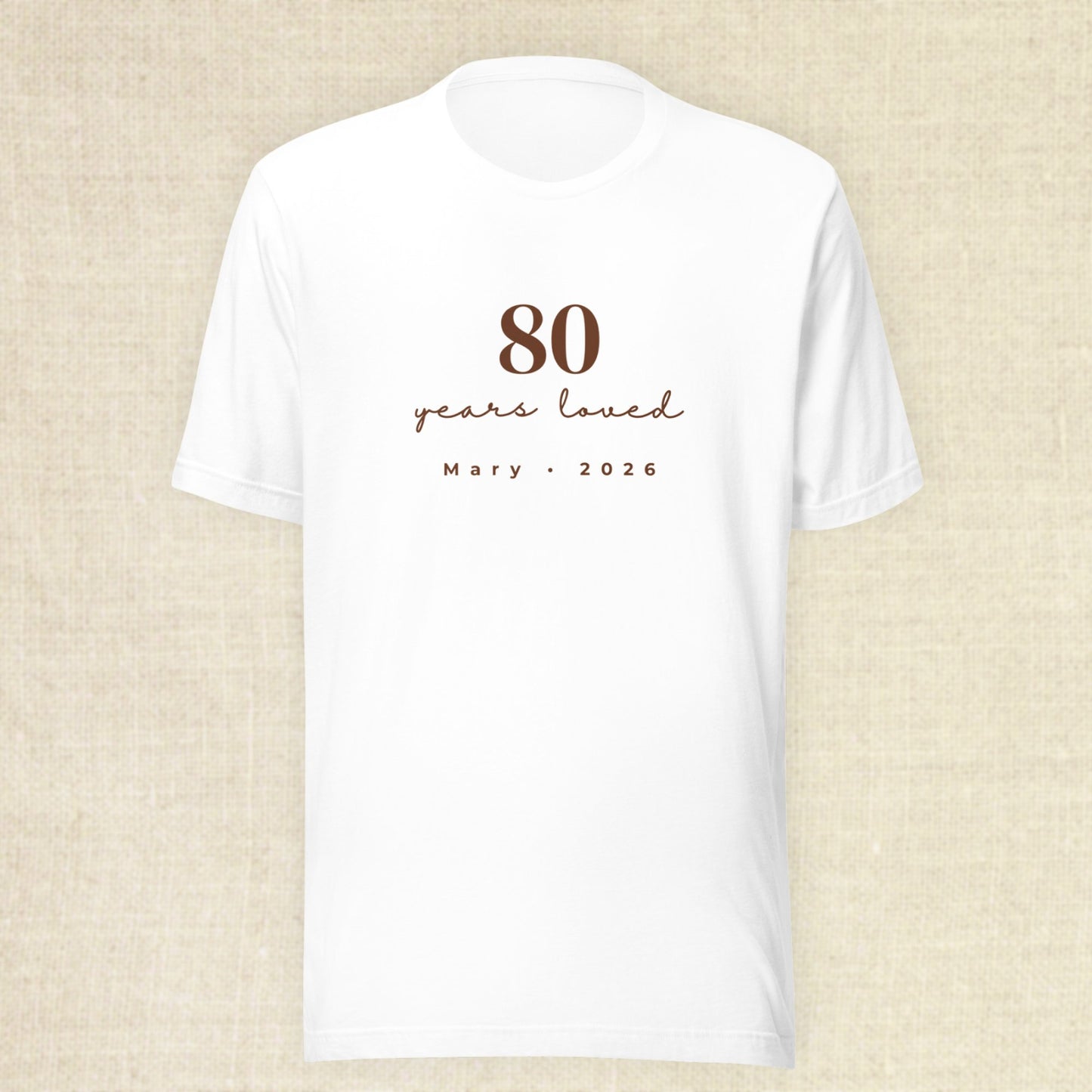 80 Years Loved - Celebrant White