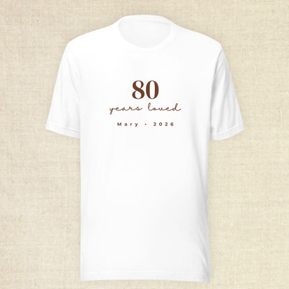 80 Years Loved - Celebrant White
